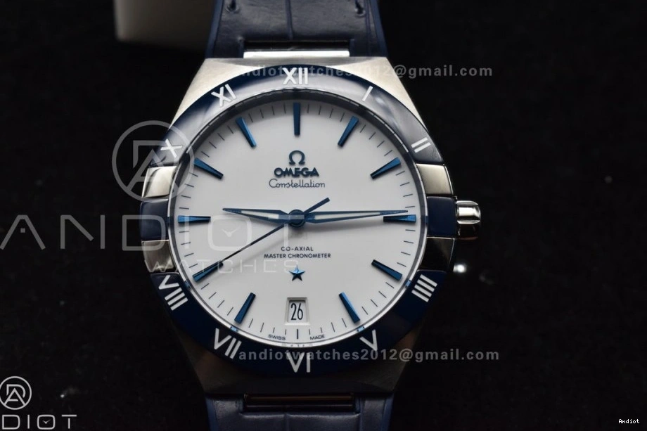 Gummy Blue VSF Best A8900 Constellation Blue White Edition 1:1 Strap Ceramic Super Clone on Dial SS 0517